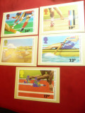 Set complet 5 Ilustrate -Seria Jocurilor Commonwealth Edimburg1986 Anglia