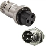 Conector Microfon Mare 3 Pini Mama + Tata 20mm Set Audio Microfoane