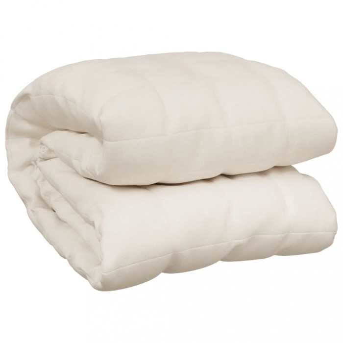 Patura grea, crem deschis, 140x200 cm, 10 kg, material textil