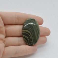 Cabochon jasp zebra verde 40x25x6mm c3