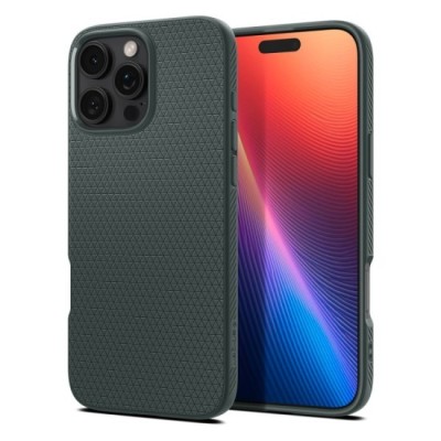Husa pentru iPhone 16 Pro - Spigen Liquid Air - Abyss Green foto