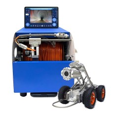 Robot Profesional Inspectie si Curatare Conducte GT108AC , Camera PTZ 360 , senile 6 Roti, Raport Automat, 150m Cablu