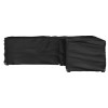 Husa Protectie Mobila Gradina Colt L 250x250x70cm Impermeabila UV Polietilena Negru cu Ocheti