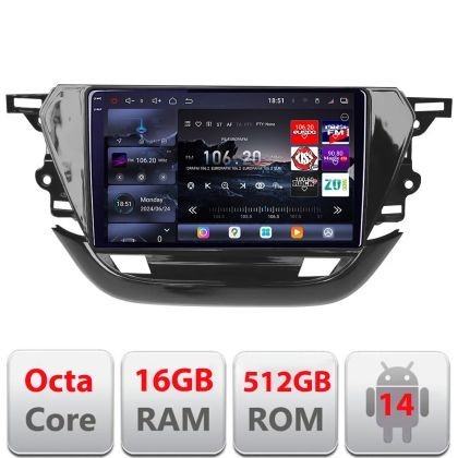 Navigatie Opel Corsa F 2019- Android radio gps internet 8 core QLED 2K 16+512 360 Edotec CarStore Technology
