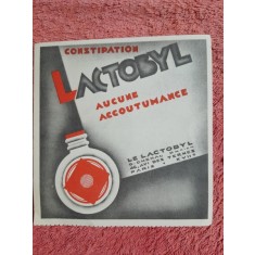 Reclama la medicamentul Lactobyl, tratament pentru constipatie, perioada interbelica