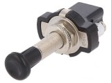 Comutator push-pull 10A/12VDC negru fără iluminare