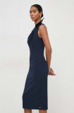 Cumpara ieftin Nissa rochie culoarea bleumarin, mini, mulată RZ14787
