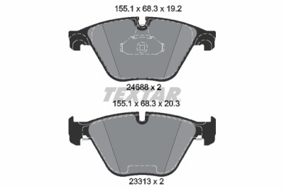 TEXTAR 2468801 Q+ set placute frana,frana disc foto