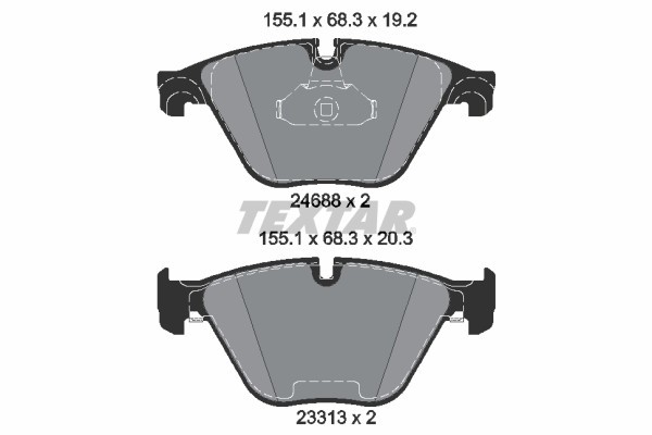 TEXTAR 2468801 Q+ set placute frana,frana disc