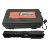 Electrosoc Autoaparare IdeallStore Piranha Attack, 3800kW, Lanterna LED, Full Metal, Negru, Acumulator 18650