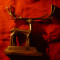 Statueta -Trofeu - Cerbul de Aur bronz aurit h=15cm- Festival Brasov