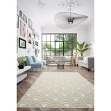 Covor Model Fiji 27239-066, Marime 160 x 230 cm, Crem, Inaltime Fir 7 mm, Antialergic, Polipropilena, Living, Dormitor, Sufragerie, Birou