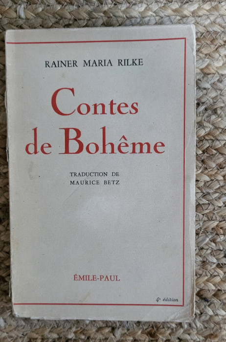 CONTES DE BOHEME- RAINER MARIA RILKE