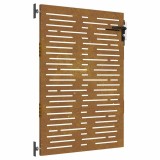 Cumpara ieftin Poarta pentru gradina, 85x125 cm, otel corten, dreptunghiuri