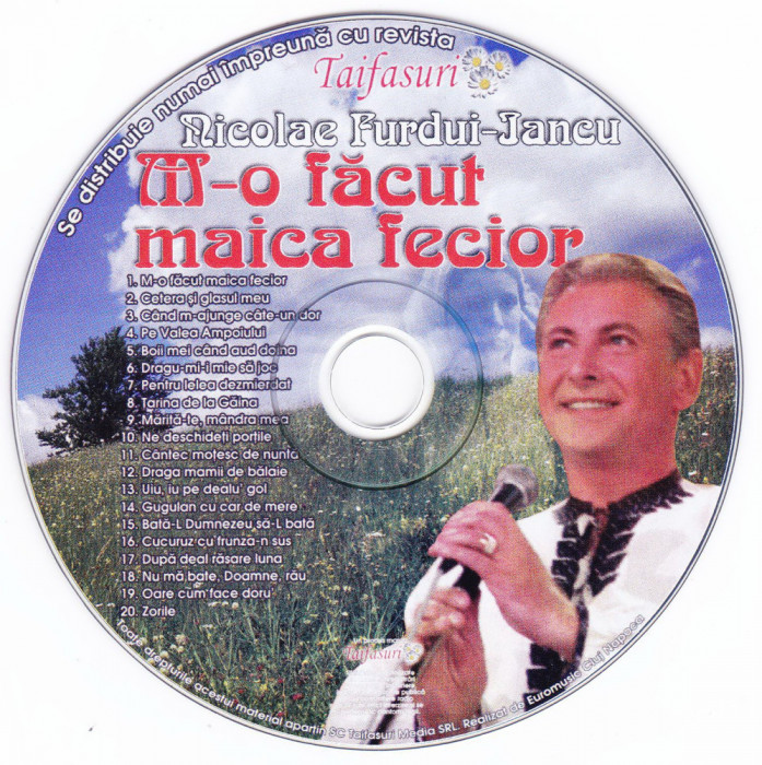 CD Populara: Nicolae Furdui-Iancu &ndash; M-o făcut maica fecior ( stare foarte buna )