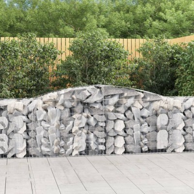 Coșuri gabion arcuite 25 buc, 400x50x80/100 cm, fier galvanizat foto