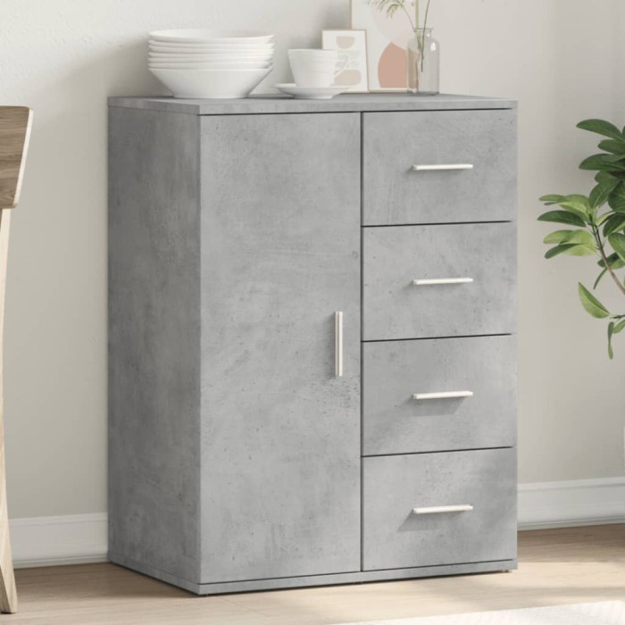 vidaXL Servantă, gri beton, 59x39x80 cm, lemn compozit 840537