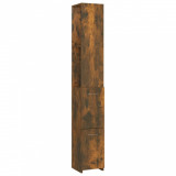 Dulap de baie, stejar fumuriu, 25x25x170 cm, lemn prelucrat