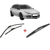 Set 3 stergatoare RENAULT LAGUNA III Grandtour (KT0/1) 2007-2015, pentru parbriz si luneta, Valeo Silencio