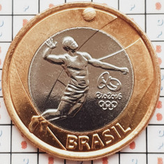 1301 Brazilia 1 Real 2015 Olympic Games Rio 2016 - Volleyball km 709 aunc - UNC