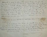 Cella Delavrancea, scrisoare olografă &icirc;n franceză.
