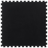 VidaXL Placă de podea din cauciuc, negru, 12 mm, 100x100 cm