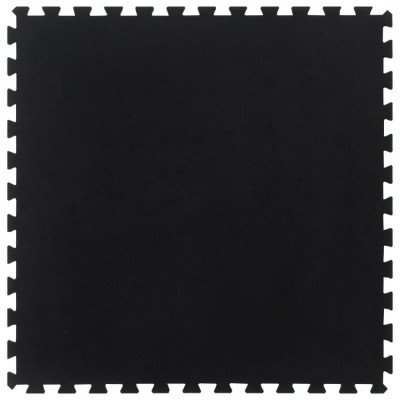 vidaXL Placă de podea din cauciuc, negru, 12 mm, 100x100 cm foto