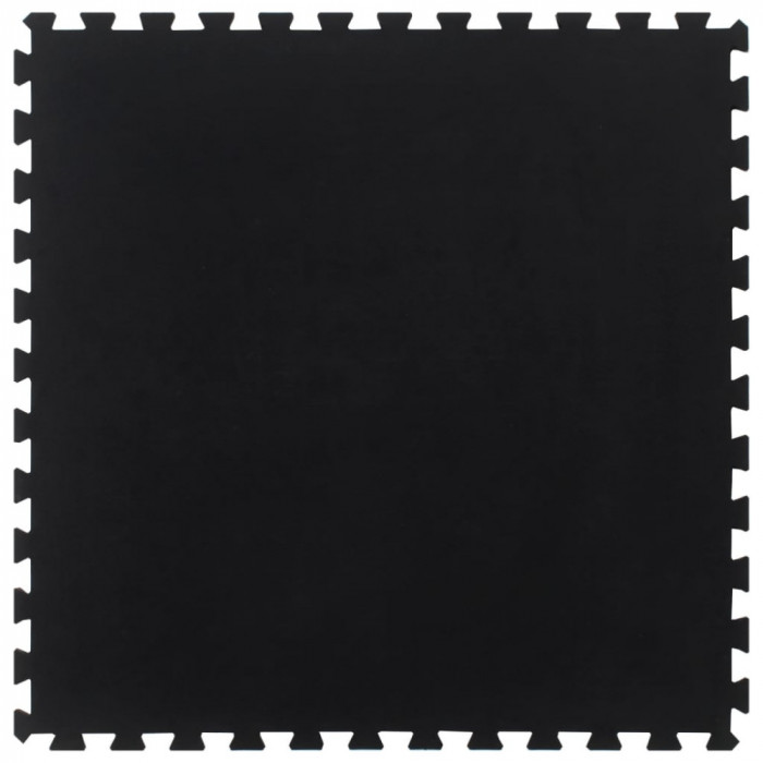 vidaXL Placă de podea din cauciuc, negru, 12 mm, 100x100 cm