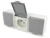 Conector Alimentare AC 2P + PE 250V 16A Gri Murale
