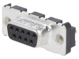 Soclu D-Sub 9-Pin Mamă 90&deg; pentru Panou 5A