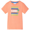 Tricou pentru copii, portocaliu neon, 116, vidaXL