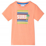 Tricou pentru copii, portocaliu neon, 140