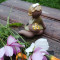 ZM2963- Decoratiune/ statueta- ceramica artizanala scandinava- vintage- Rosa