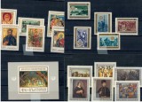 Bulgaria - Lot timbre neuzate, tematica pictura, arta
