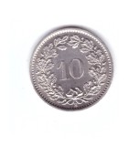 Moneda Elvetia 10 rappen 1968, stare foarte buna, cu luciu, curata, Europa, Cupru-Nichel