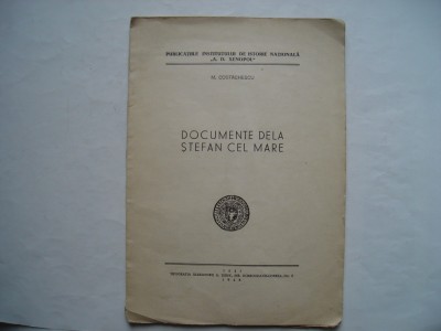 Documente de la Stefan cel Mare - M. Costachescu foto