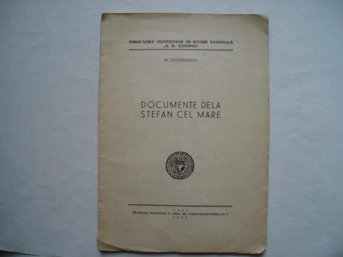 Documente de la Stefan cel Mare - M. Costachescu