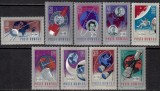 ROMANIA 1967 10 ANI de COSMONAUTICA Serie 9 val LP.642 MNH**