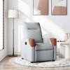 VidaXL Fotoliu rabatabil, gri deschis, material textil