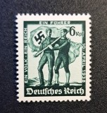 Germania / Austria (Deutsches Reich 1938) "Anschluss / Plebiscitul din 10 Aprilie 1938" 6Pf Verde (MINT / Neștampilat) CLK1