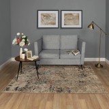 Covor Model Anny 33016-106, Marime 58 x 110 cm, Gri, Maro, Inaltime Fir 7 mm, Antialergic, Polipropilena, Living, Dormitor, Sufragerie, Birou