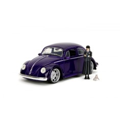 JADA WEDNESDAY SET MASINUTA METALICA VOLKSWAGEN BEETLE 1:24 SI FIGURINA METALICA WEDNESDAY 7CM