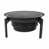 Gratar metalic pliabil pentru camping, rotund, diametru 35cm