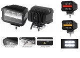 Cumpara ieftin Proiector LED cu lumina alba si lumini de zi DRL rosu-portocaliu 12V - 24V E-mark