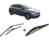 Cumpara ieftin Set 3 stergatoare FIAT TIPO Hatchback (356_, 357_) 2016 - 2020, pentru parbriz si luneta fata si spate auto, Bosch Twin