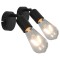 Gossi spoturi luminoase cu becuri filament, 2 buc., negru, 2 w, e27