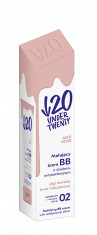 Crema BB Under20 matifianta - efect antibacterian cu alge marine si acid hialuronic, Natural 02, SPF 10, 60ml foto