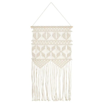 Cuier de perete macrame, 40x80, bumbac foto