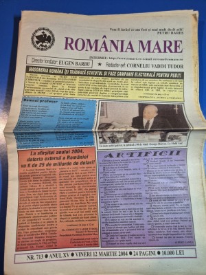 ziarul romania mare 12 martie 2004 - redactor sef corneliu vadim tudor foto