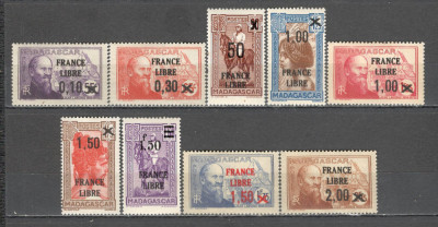 Madagascar.1943/44 Marci postale-supr. FRANCE LIBRE SM.134 foto